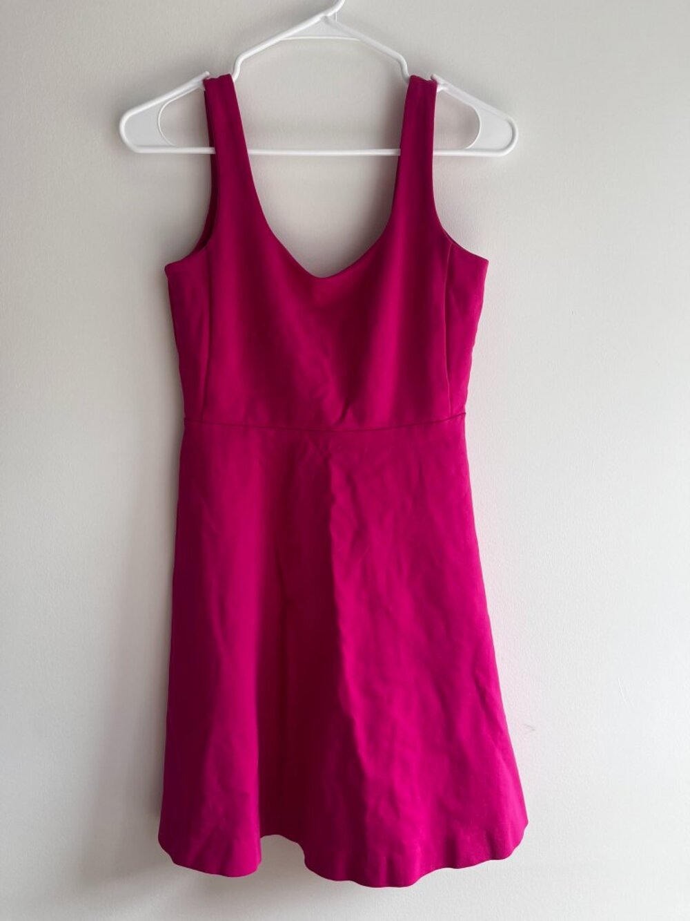 J Crew fit and flare magenta dress